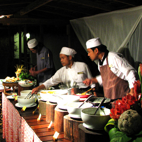 pasta bar at the Terrace restaurant