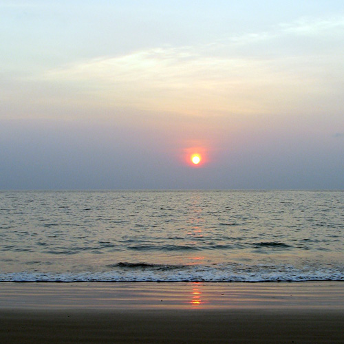 golden sunset at bangsak